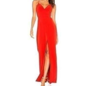 LOVERS + FRIENDS Helena Gown In Red